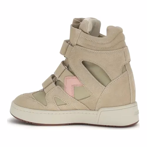 Isabel Marant Beige Calf Leather Bos Taurus Chunky Sneakers