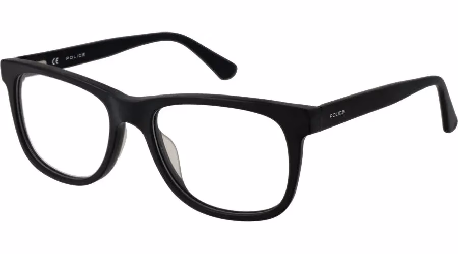 Police Black Cellulose Acetate Glasses (Frames)
