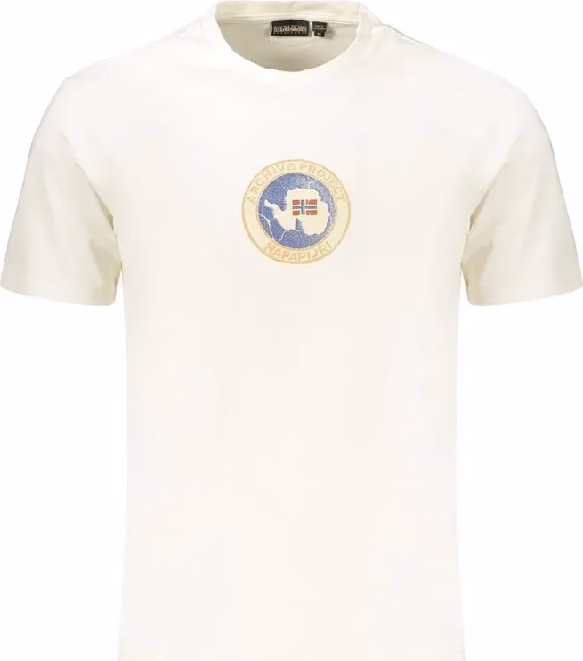 Napapijri White Cotton Men's T-Shirt