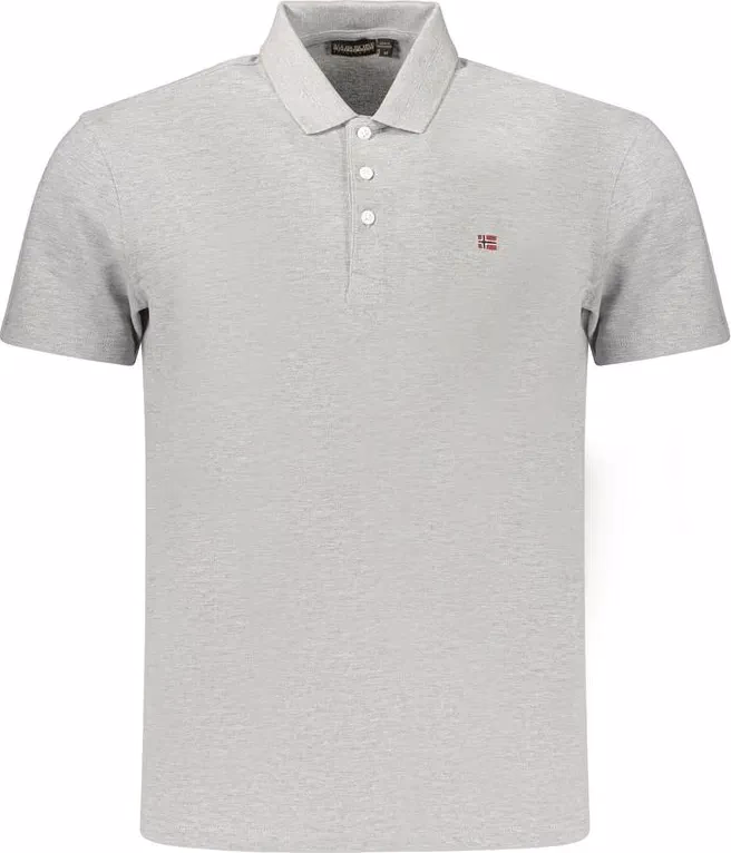 Napapijri Gray Cotton Men's Polo Shirt