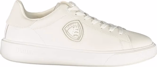 Blauer White Polyurethane Men's Sneaker
