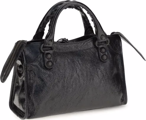 Balenciaga Black Lamb Ovis Aries Aries Shoulder Bag
