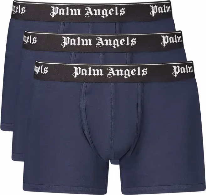 Palm Angels Blue Cotton Men's Boxer