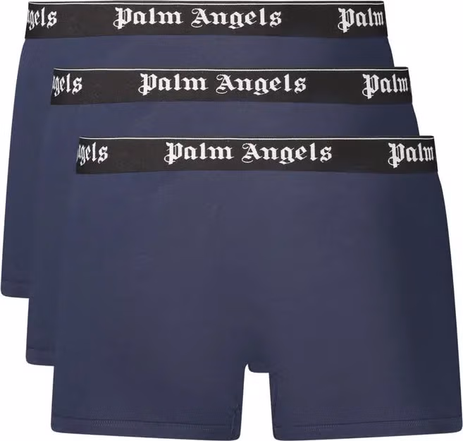Palm Angels Blue Cotton Men's Boxer