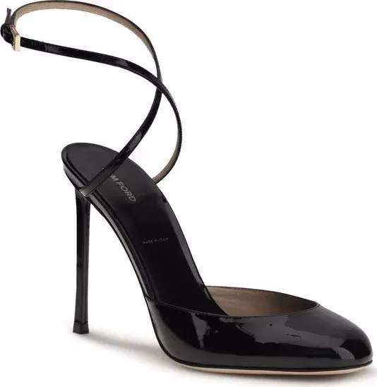Tom Ford Black Calf Leather Bos Taurus High Heel Pumps