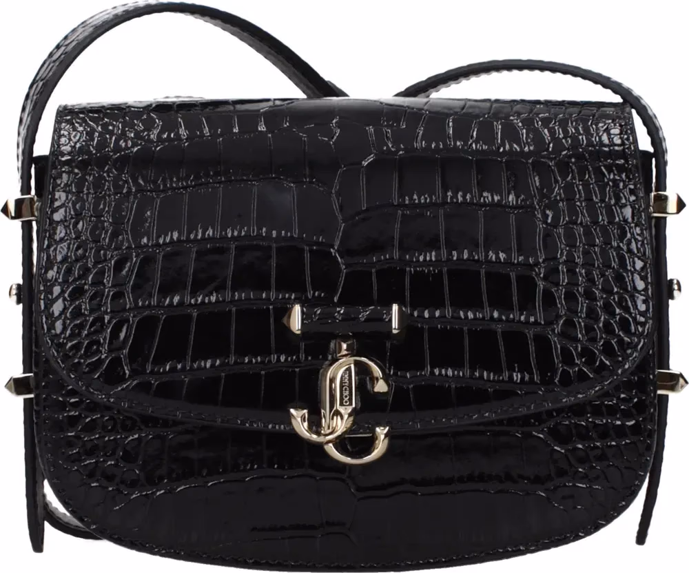 Jimmy Choo Black Leather Crossbody Bag