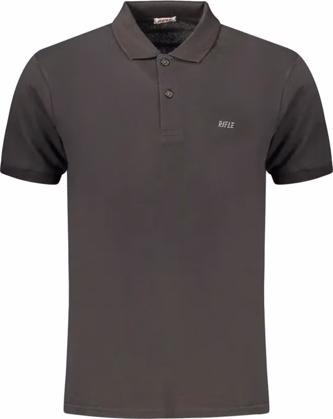 Rifle Black Cotton Men's Polo Shirt