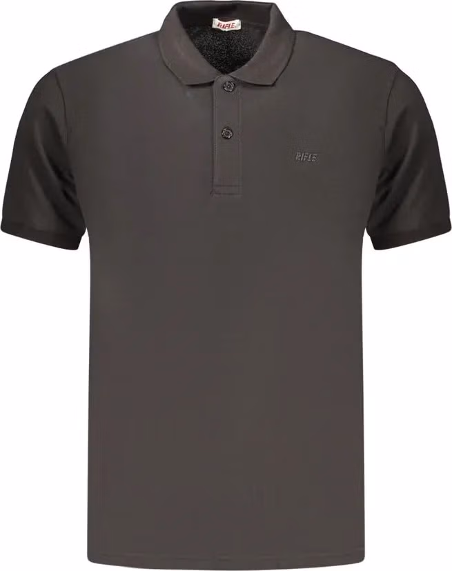 Rifle Black Cotton Men's Polo