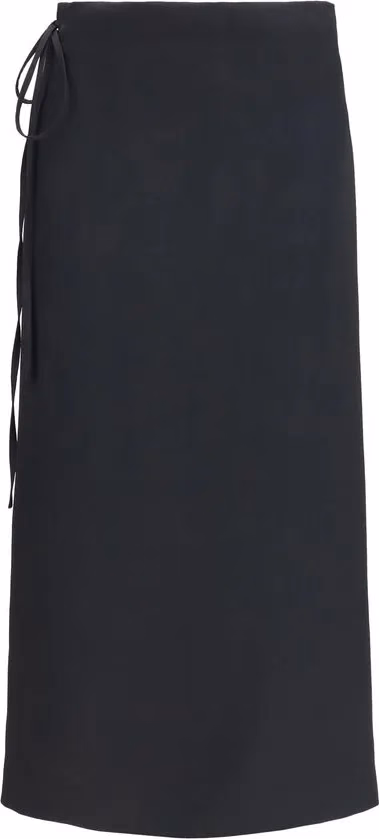 Calvin Klein Black Viscose Long Skirt