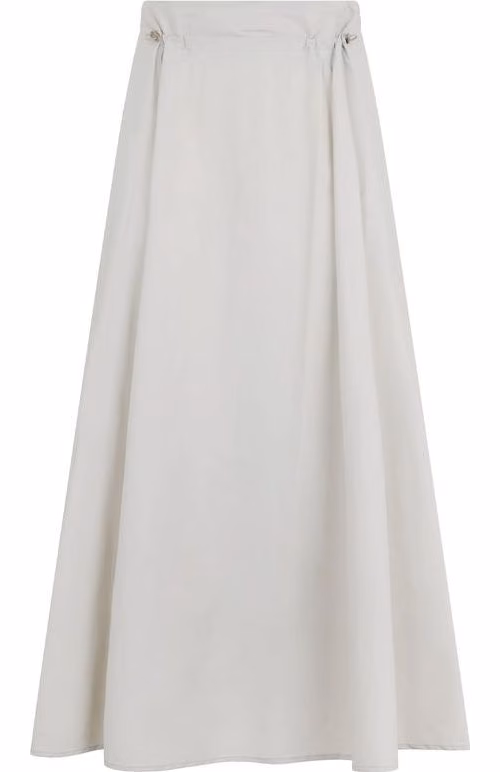 Herno Gray Elastane Long Skirt