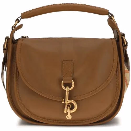 Burberry Brown Calf Leather Bos Taurus Shoulder Bag