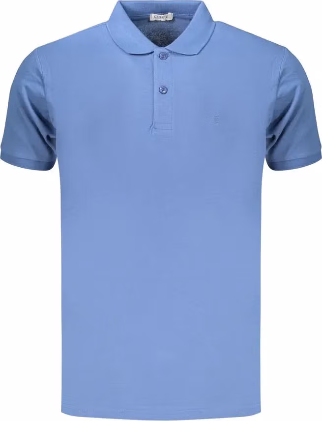 Coveri Moving Blue Cotton Men's Polo Shirt