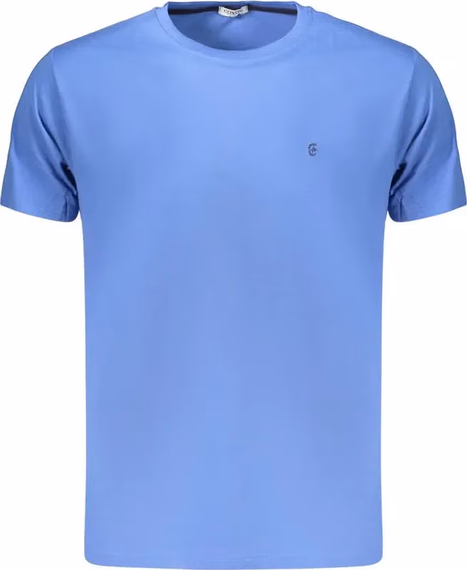 Coveri Moving Blue Cotton Men's T-Shirt