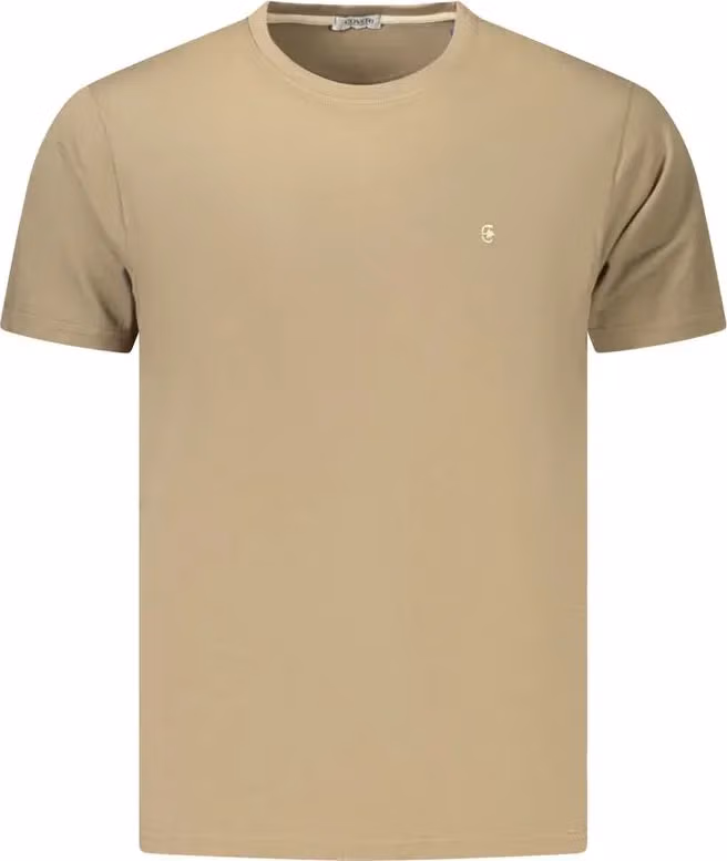 Coveri Moving Brown Cotton Men's T-Shirt