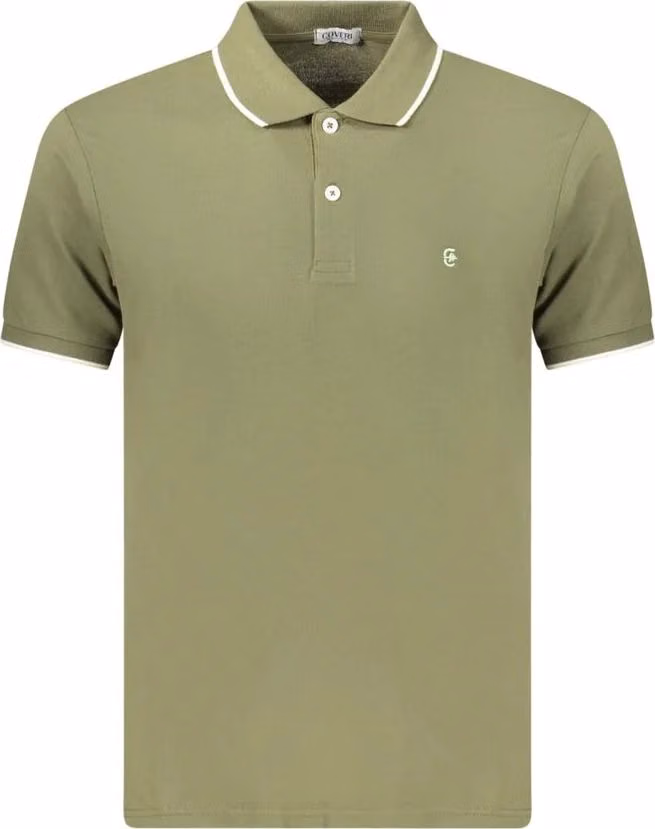 Coveri Moving Green Cotton Men's Polo
