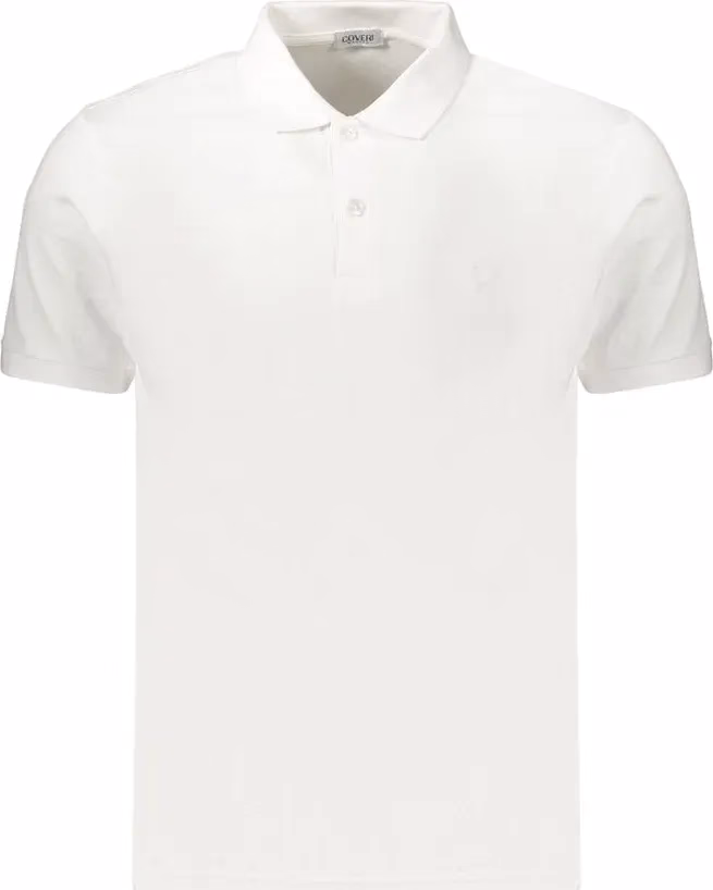 Coveri Moving Bianco Cotton Men's Polo