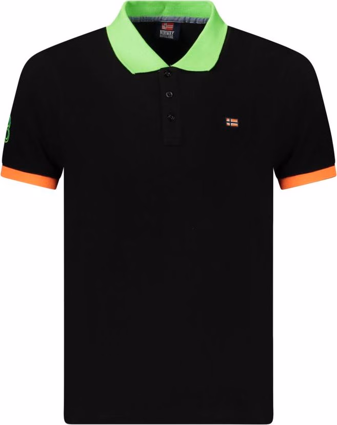Norway 1963 Black Cotton Men's Polo Shirt