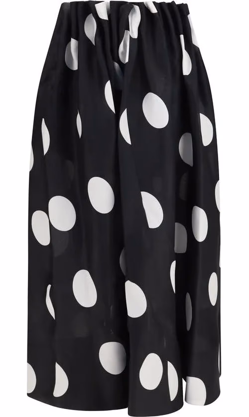 Khaite Black Silk Skirt