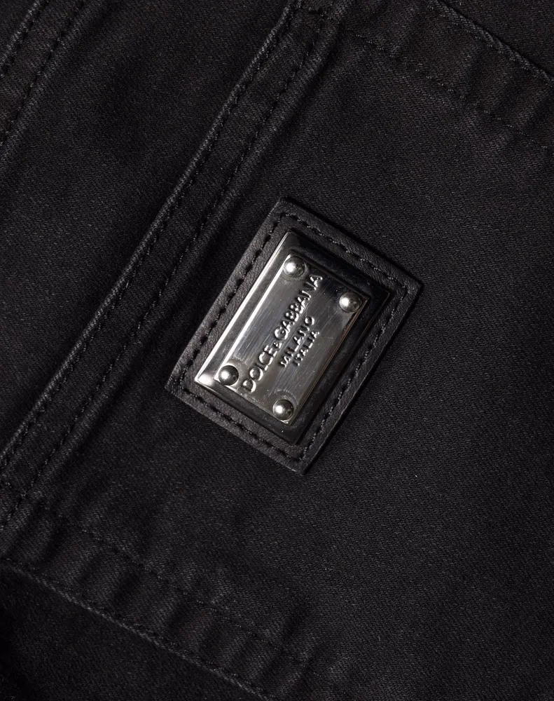 Dolce & Gabbana Black Skinny Cotton High Waist Denim Jeans