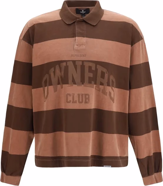 Represent Brown Cotton Polo Shirt