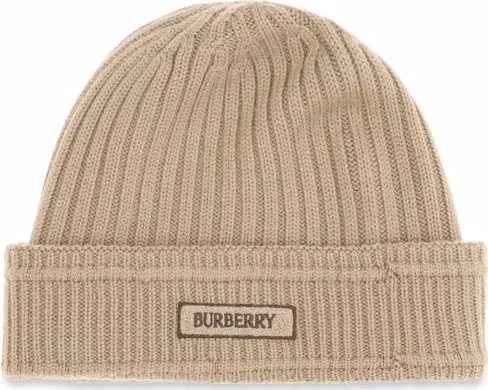 Burberry Beige Wool Oves Aries Beanie