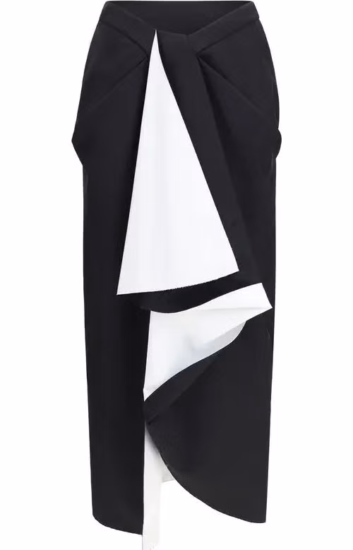 Givenchy Black Wool Oves Aries Midi Skirt