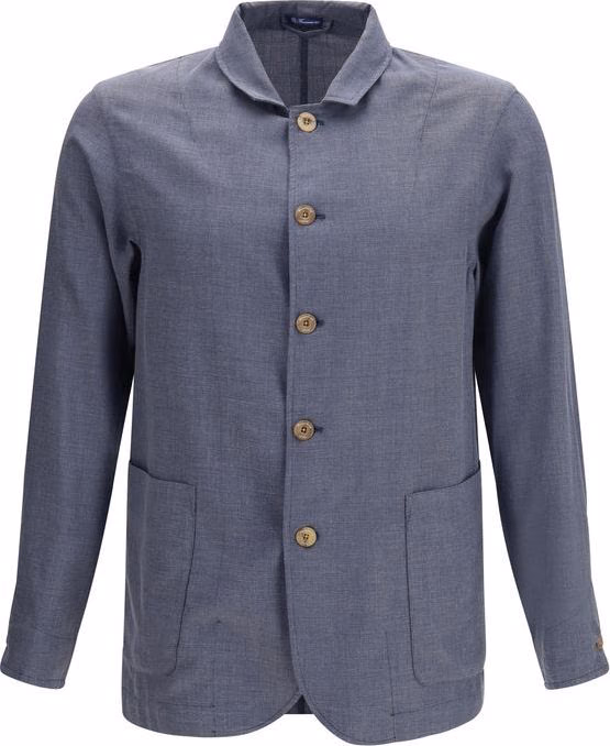Finamore Gray Wool Oves Aries Jacket