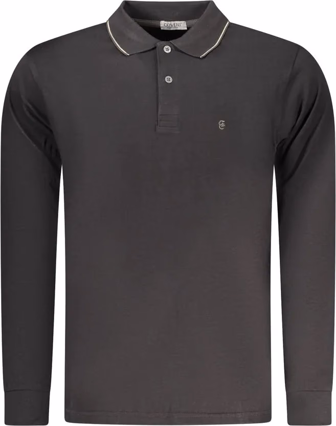 Coveri Moving Black Cotton Mens Polo Shirt