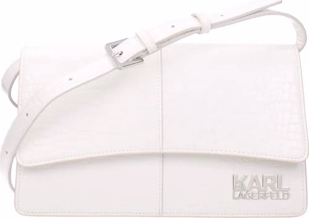 Karl Lagerfeld White Polyethylene Crossbody Bag