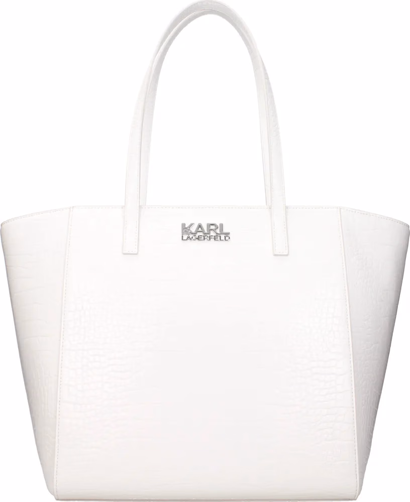 Karl Lagerfeld White Polyethylene Shoulder Bag
