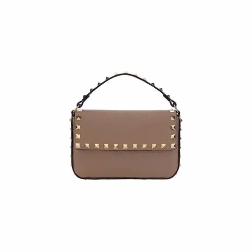 Valentino Garavani Beige Calf Leather Bos Taurus Shoulder Bag