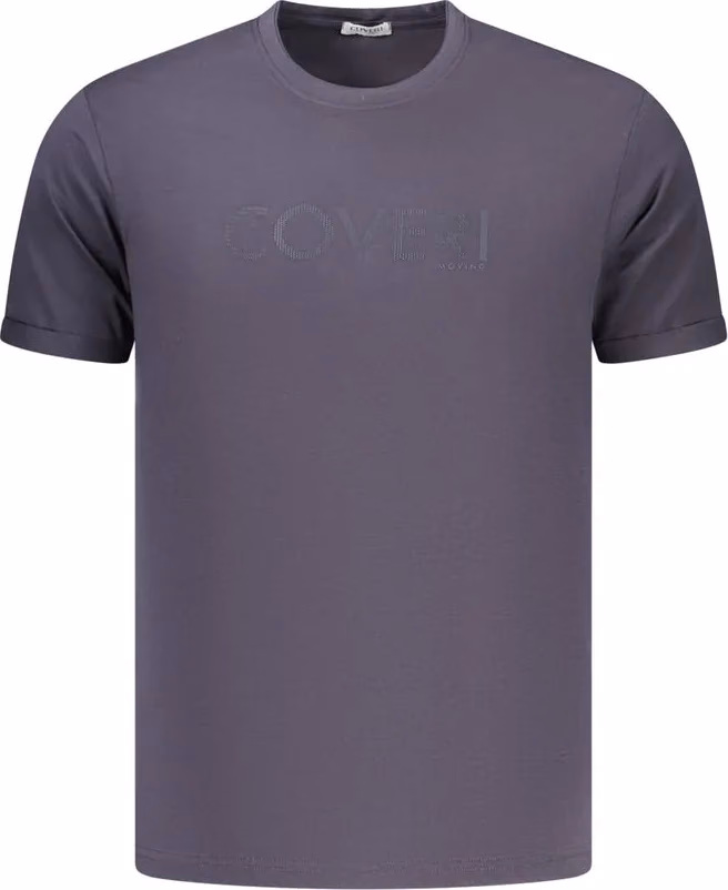 Coveri Moving Blue Cotton Men's T-Shirt