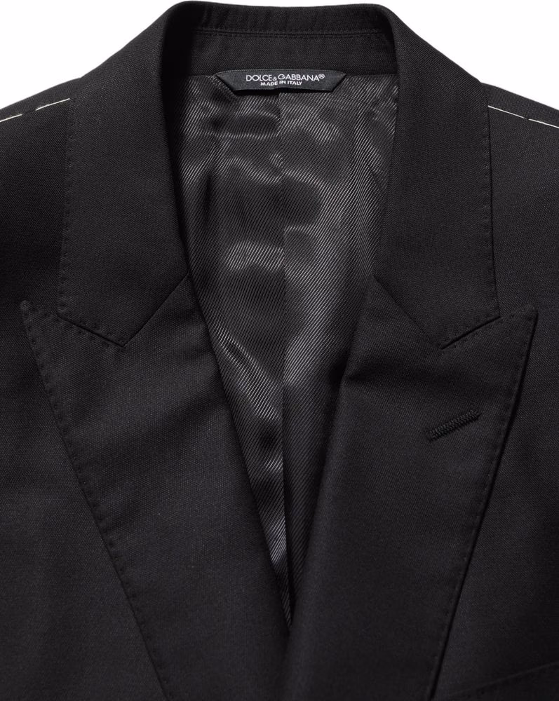 Dolce & Gabbana Black Wool Single Breasted Blazer Jacket