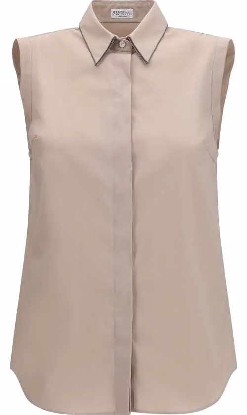 Brunello Cucinelli Beige Cotton Shirt