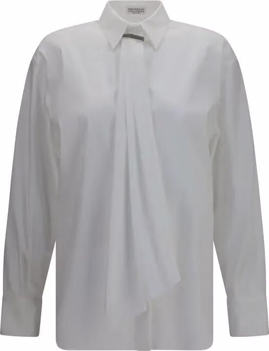 Brunello Cucinelli White Cotton Dress Shirt