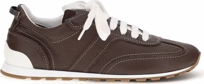Brown Calf Leather Bos Taurus Athletic Sneakers