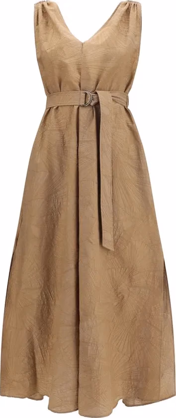 Brunello Cucinelli Beige Cotton Casual Dress