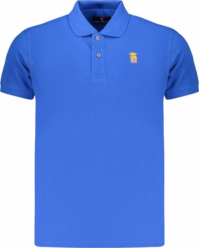 Marina Militare Blue Cotton Men Polo