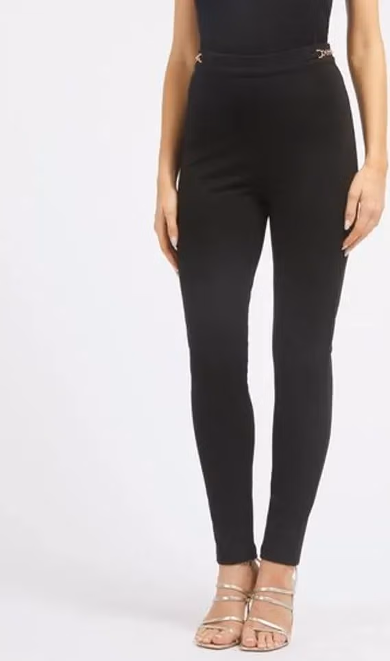 Guess Black Viscose Casual Pants