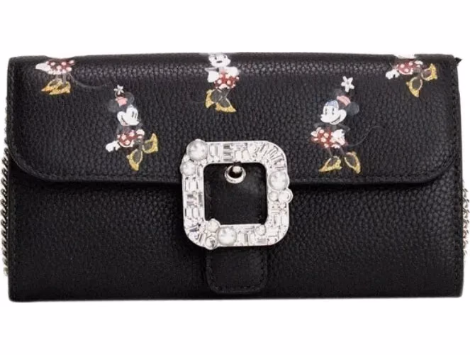 Kate Spade Kate Spade X Disney Black Leather Minnie Mouse Wallet Crossbody Bag