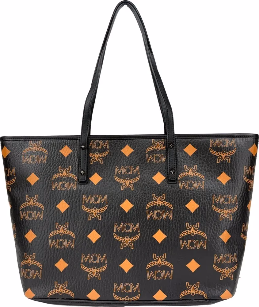 MCM MCM Aren Black Leather Shoulder Tote Bag