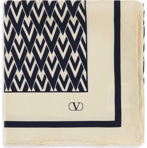 Valentino Garavani Beige Silk Scarf