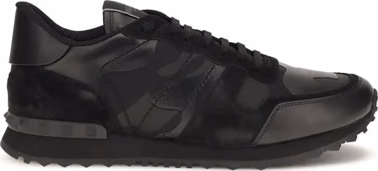 Valentino Garavani Black Polyester Athletic Sneakers