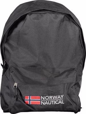 Black Polyester Men's Backpack