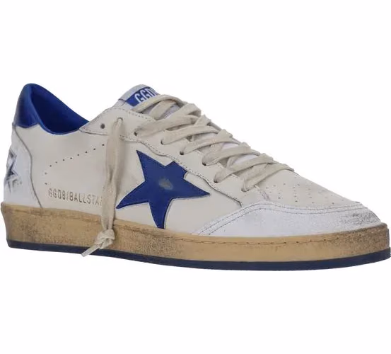 Golden Goose White Goatskin Low Top Sneakers