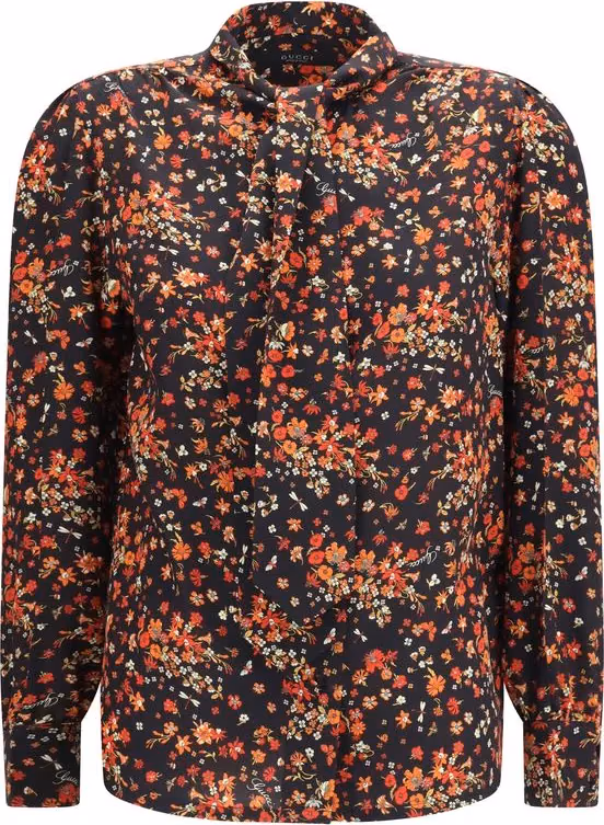 Gucci Multicolor Silk Pattern Shirt