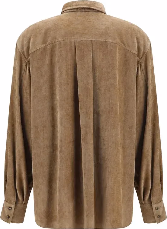 Brunello Cucinelli Beige Viscose Dress Shirt
