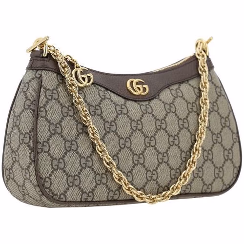 Gucci Brown Cotton Shoulder Bag