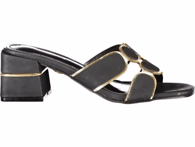 Laura Biagiotti Black Polyurethane Women's Sandal