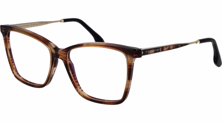 Victoria Beckham Brown Metal & Plastic Glasses (Frames)